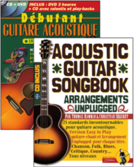 Pack Acoustique 2 : Débutant Guitare Acoustique  avec CD et DVD - Acoustic Guitar Songbook avec CD