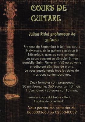 Julien Ridel Cours de Guitare